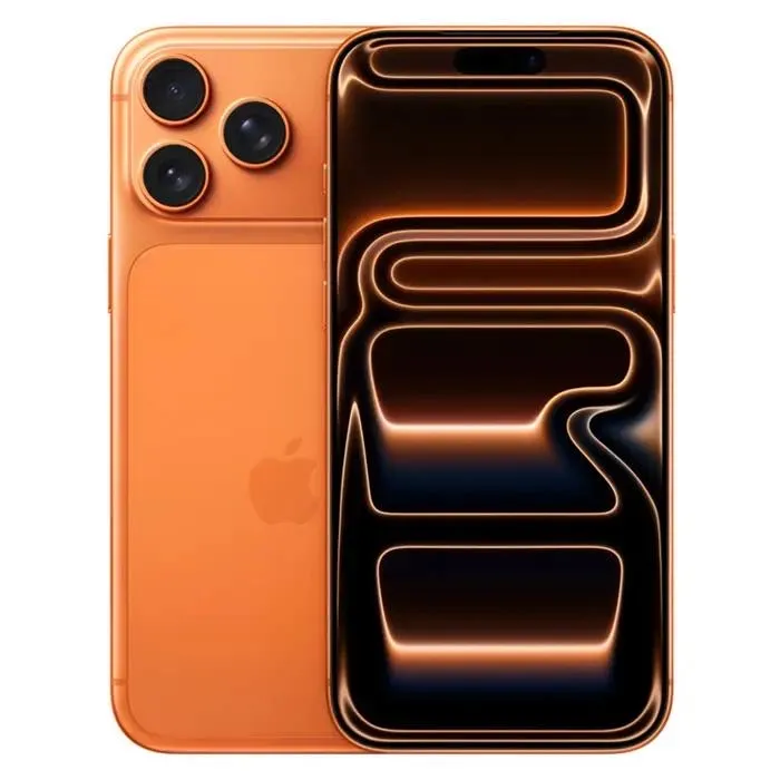 Apple iPhone 17 Pro Max smartphone in Cosmic Orange