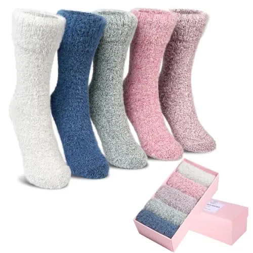 Fuzzy Soft Cozy Comfortable Socks for Women, Casual Sleep Comfy Socks, Perfect Warm Winter Gifts for Women