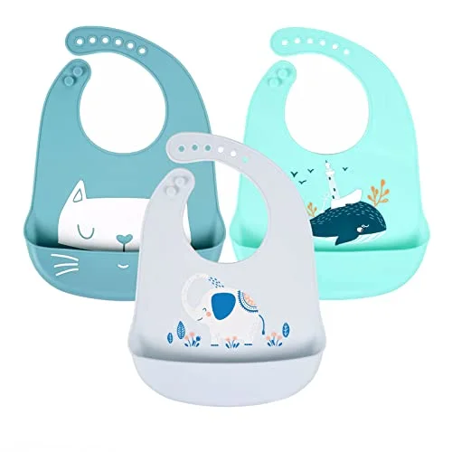 Silicone Feeding Bibs (2-Pack)