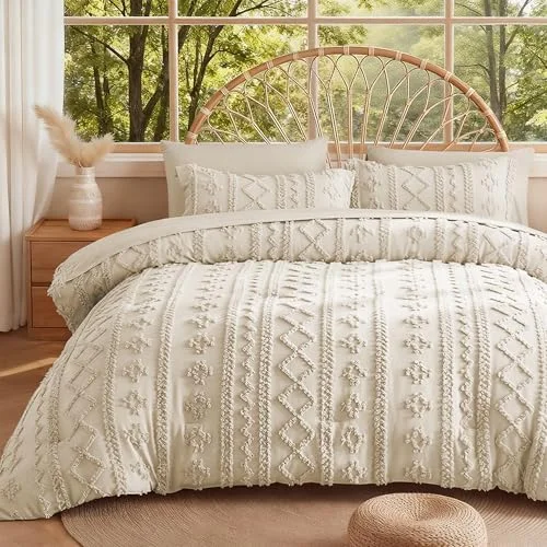 MR&HM Tufted Boho Comforter Set (Queen)