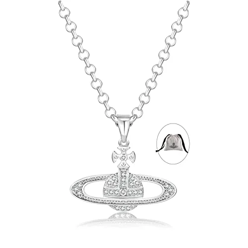 Saturn Pearl Necklace — Y2K