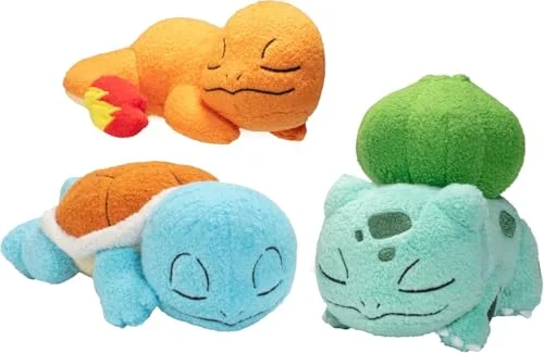 Pokémon Sleeping Starters Plush 3-Pack