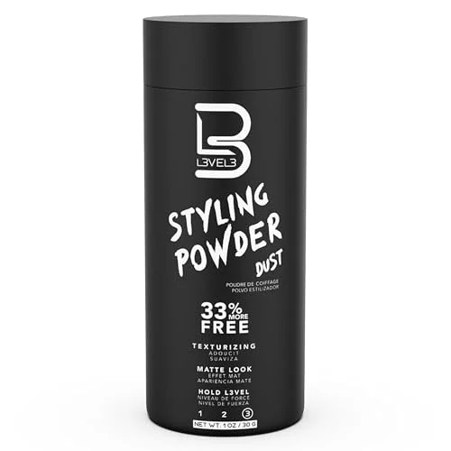 L3 Level 3 Hair Texture Powder for Men, Volume, Natural Look, 30 g