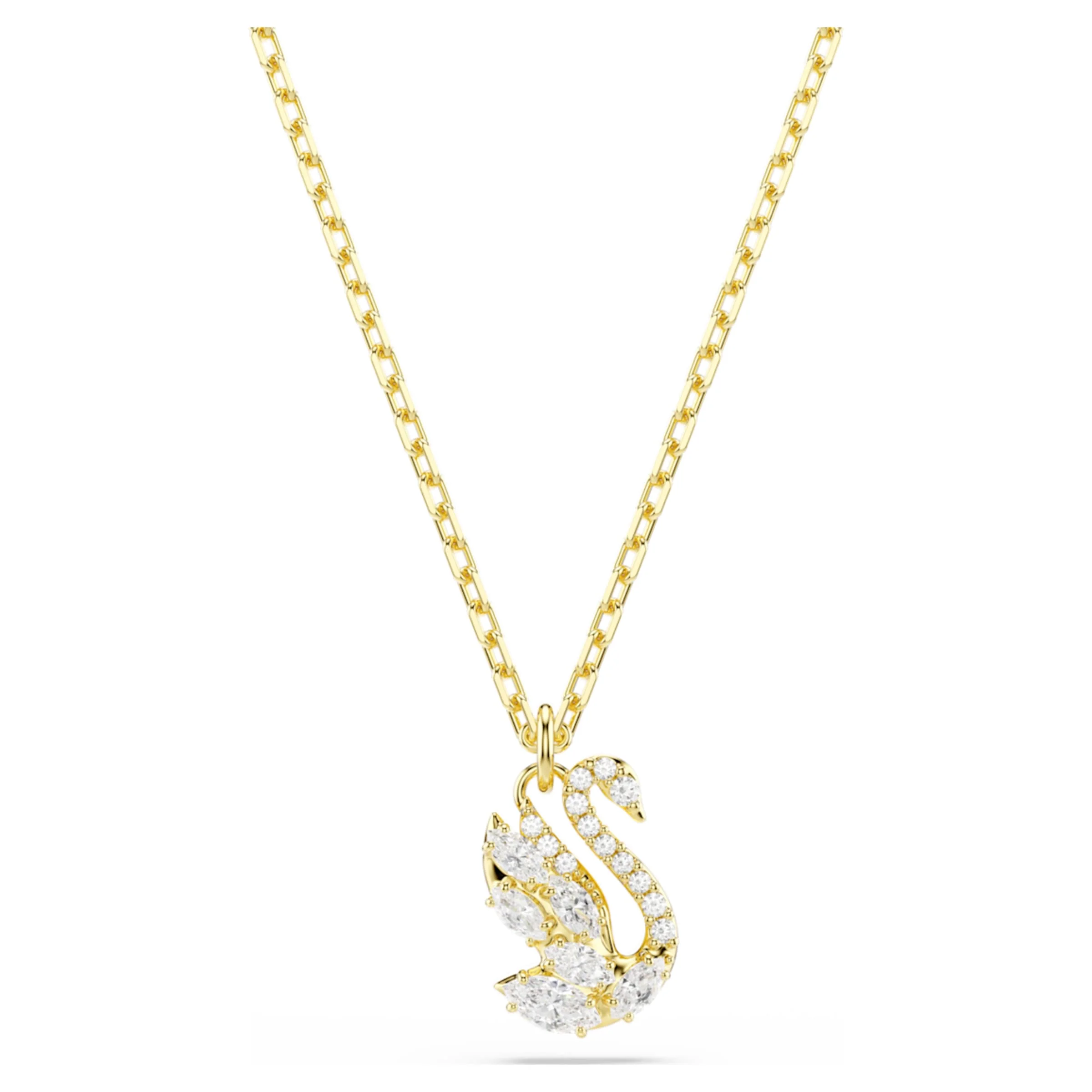 Swarovski Iconic Swan Pendant (Gold)