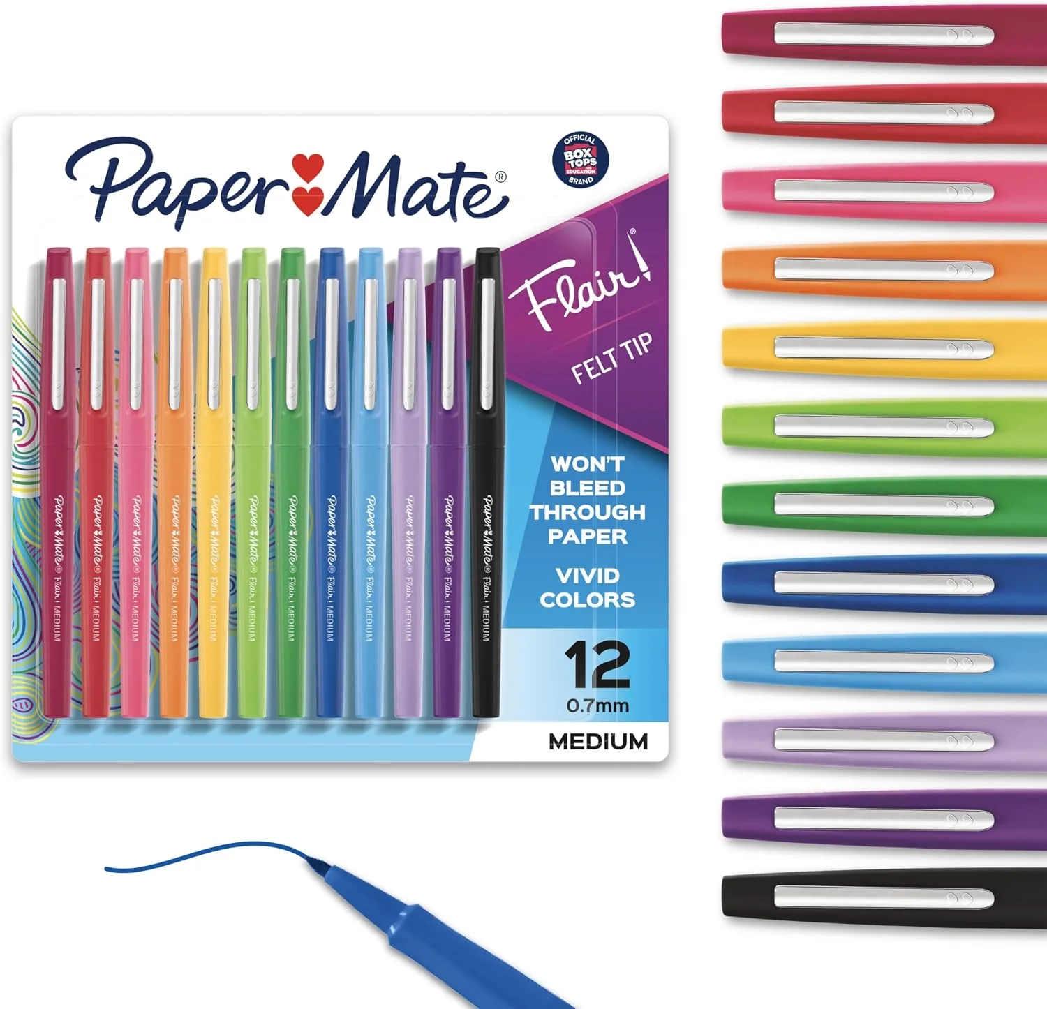 Paper Mate Flair Felt Tip Pens (12 Colors)