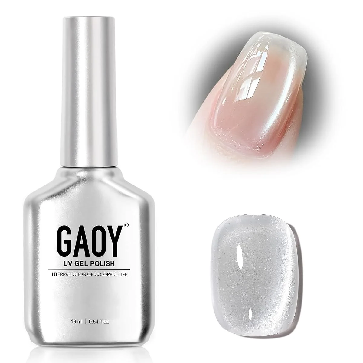 GAOY Glassy Cat Eye Holographic Gel Polish