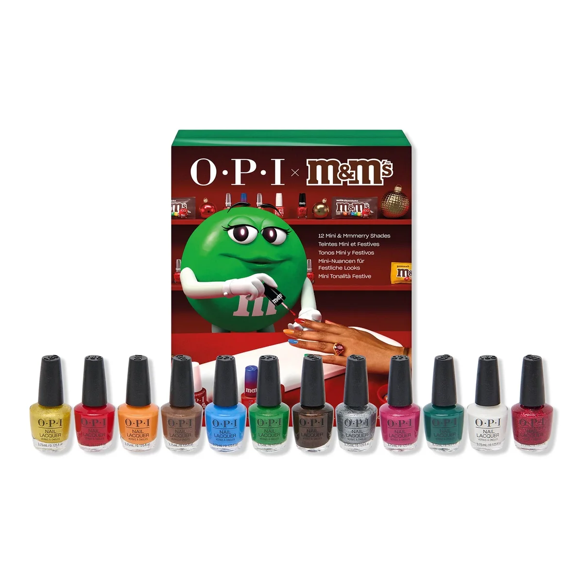 OPI x M&M's Holiday 12-Piece Advent Calendar
