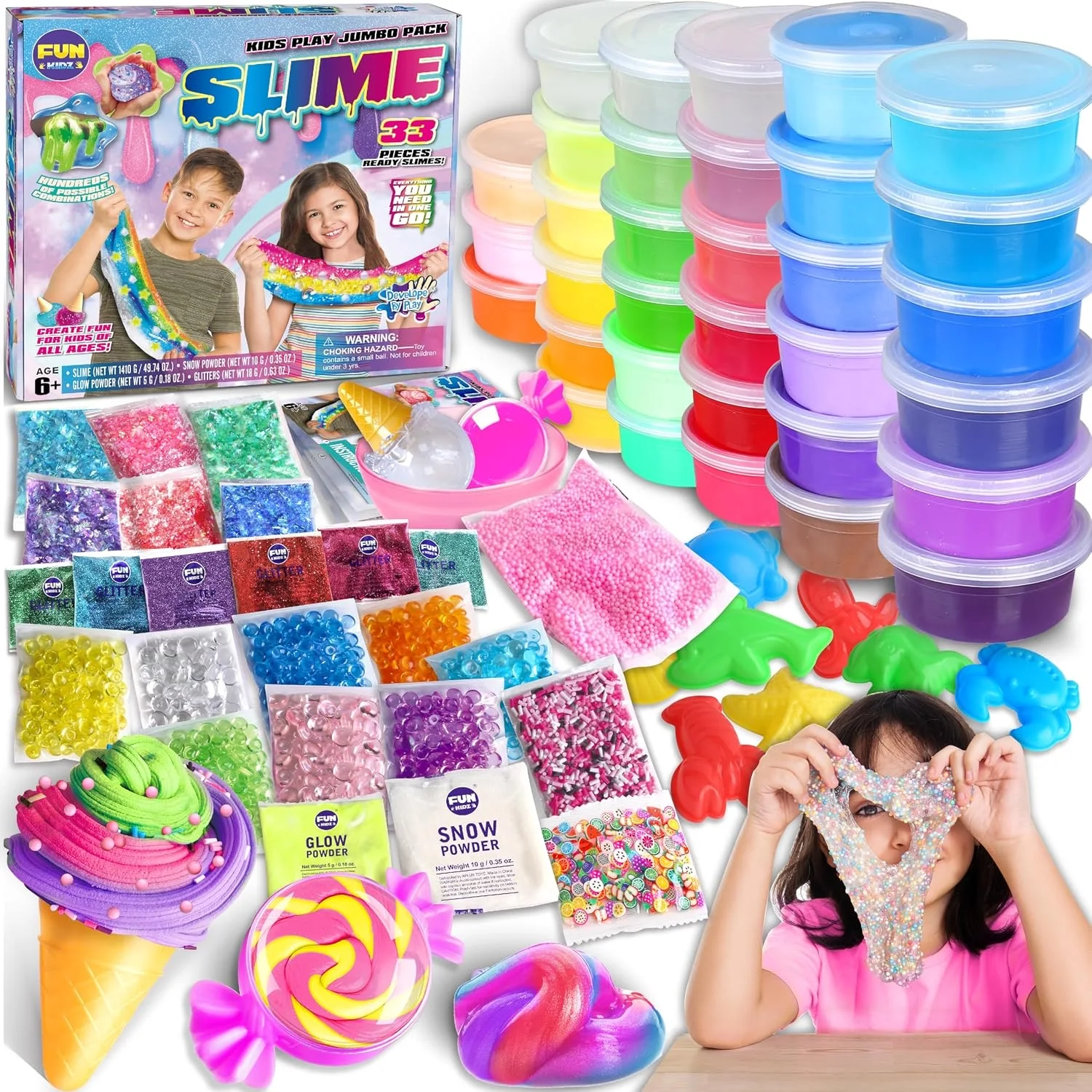 FunKidz Jumbo Slime Kit (33 Cups)