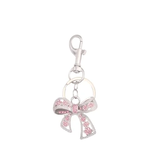 Pink Bow Bag Charm Keychain
