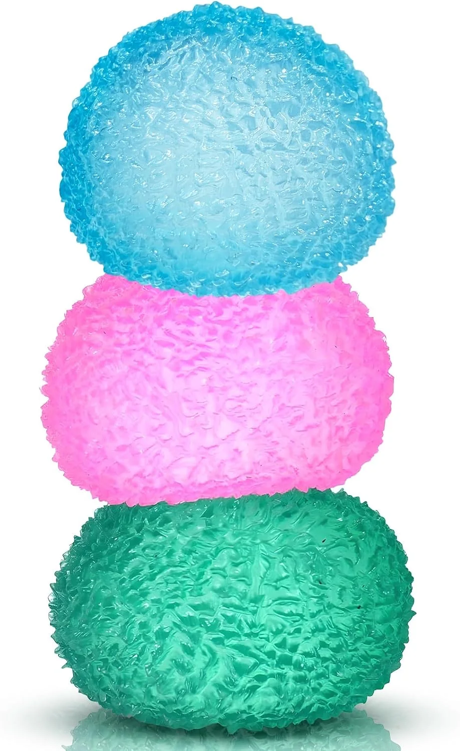 Textured Squishy Stress Balls (3 pcs)