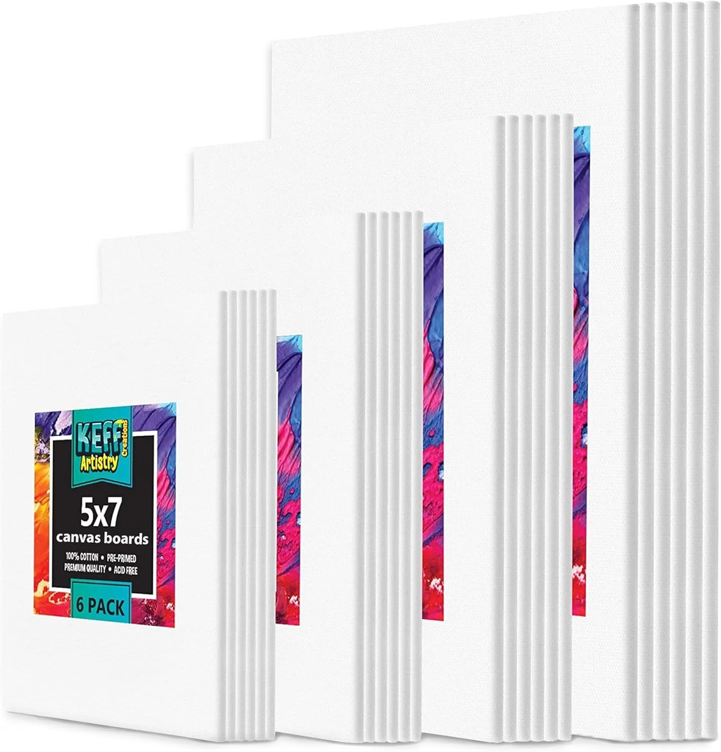 Premium Canvas Panels for Painting (24 Pack)