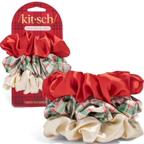 Kitsch Holiday Satin Scrunchies (3 pc)