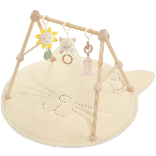 4-in-1 Wooden Baby Play Gym & Mat
