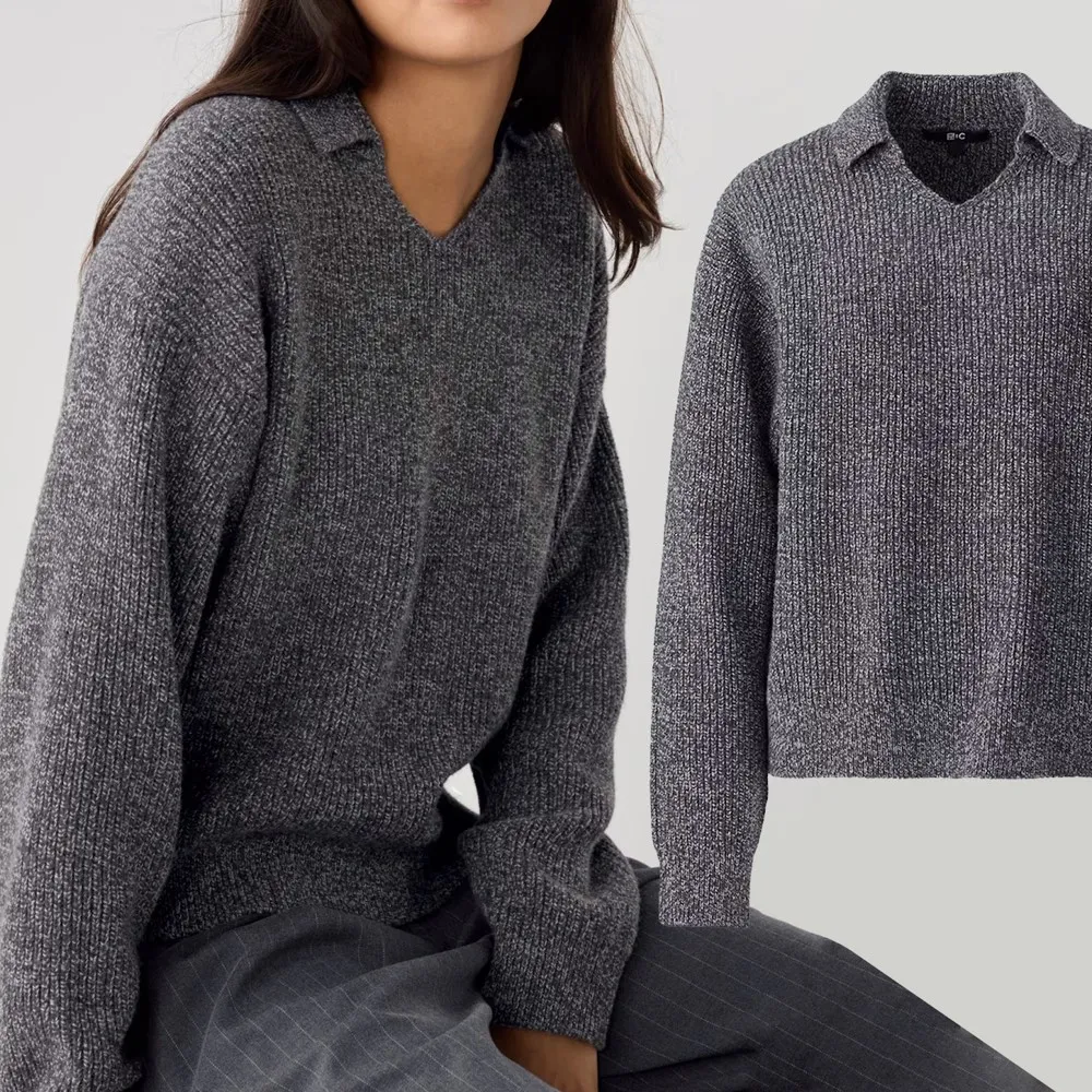 UNIQLO Mix Yarn Polo Sweater