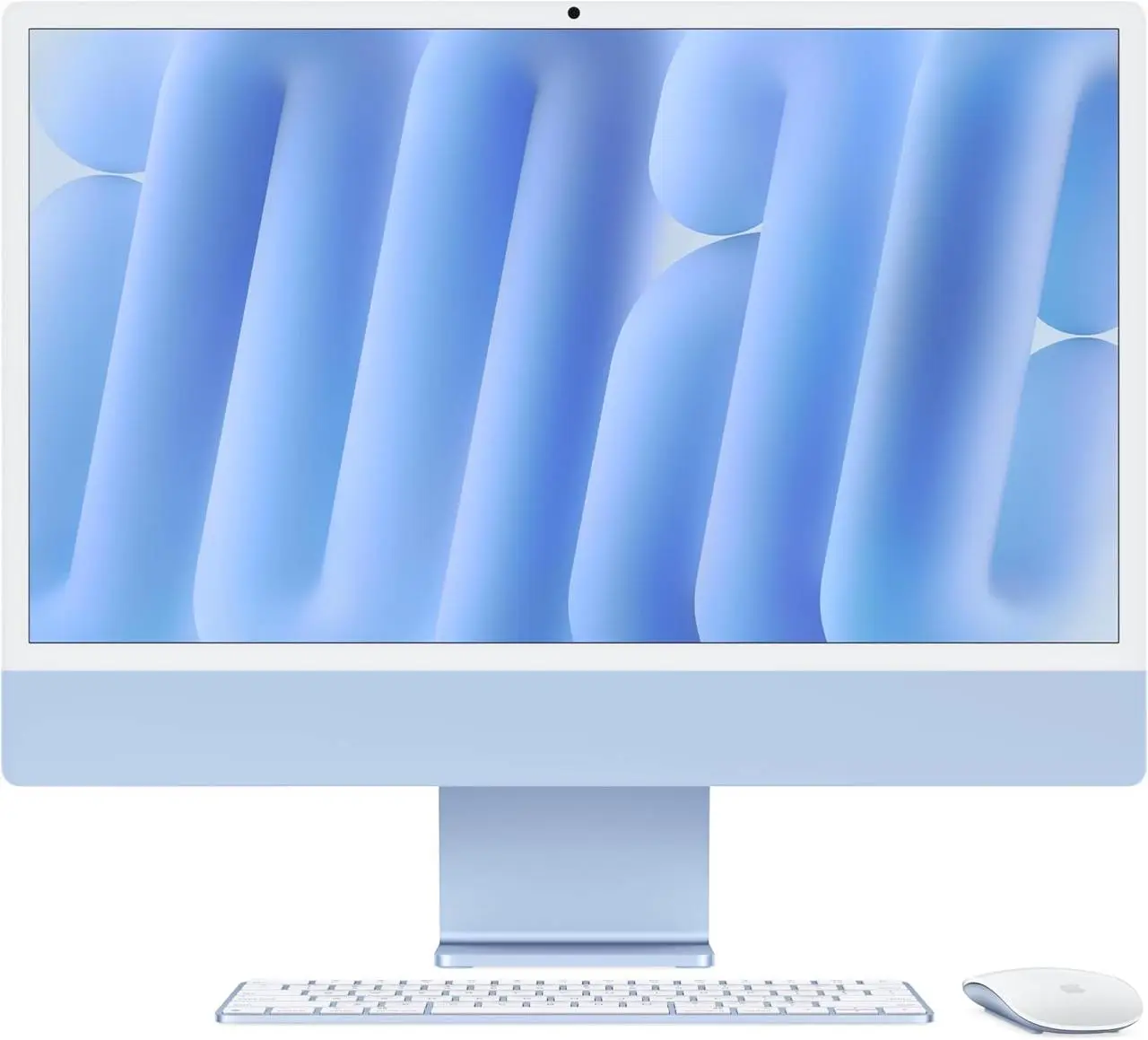 Apple 2024 iMac All-in-One Desktop Computer with M4 chip with 8-core CPU and 8-core GPU: Built for Apple Intelligence, 24-inch Retina Display, 16GB Unified Memory, 256GB SSD Storage; Blue