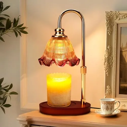 Candle Warmer Lamp with Timer Dimmable: Birthday Gifts for Women & Home Decor for House Warming Gifts New Home– Wax Warmer Gifts for Mom - 3 Timer Modes, 4 Brightness Levels, Adjustable Height
