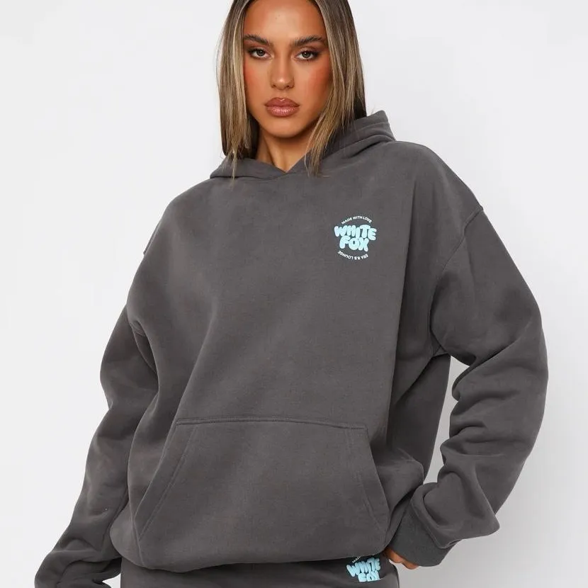 White fox. Oversized Hoodie