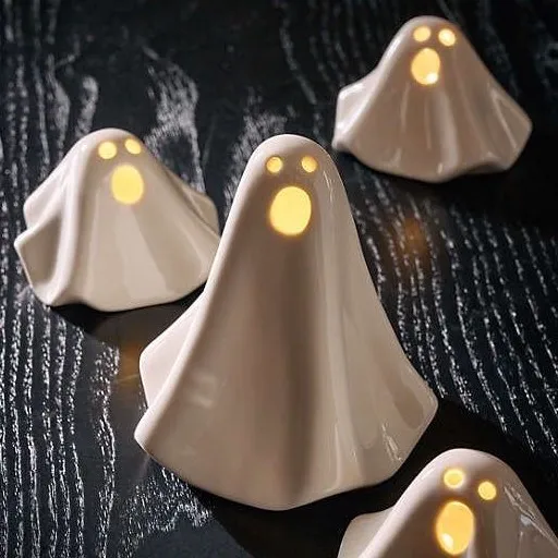 LED Ceramic Halloween Ghost