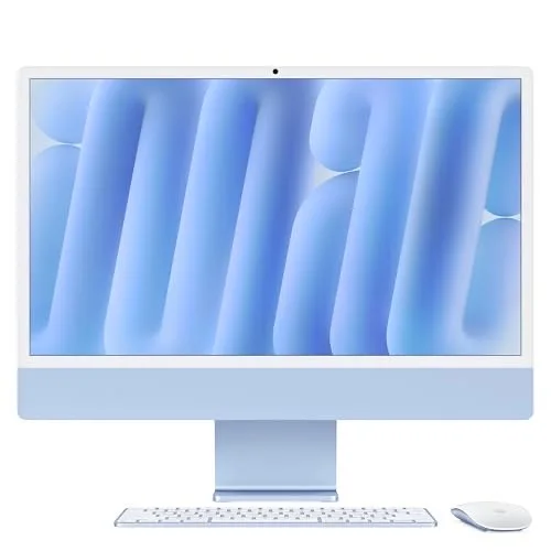 Apple 2024 iMac All-in-One Desktop Computer with M4 chip with 8-core CPU and 8-core GPU: Built for Apple Intelligence, 24-inch Retina Display, 16GB Unified Memory, 256GB SSD Storage; Blue