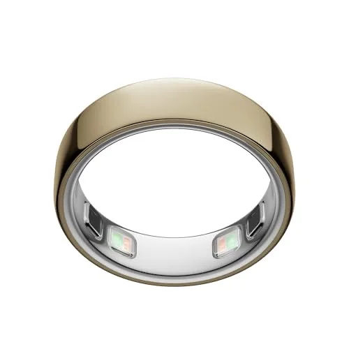 Oura Ring 5 - Gold - Size 10 - World’s Smallest Smart Ring - Sleep, Activity, Women’s Health, AI Advisor, 1 Week of Battery Life, Size Before You Buy, Android & iOS Compatible