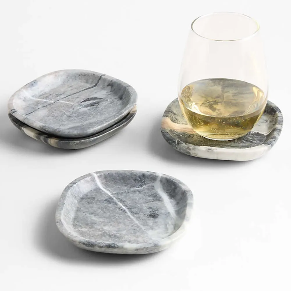 Crate&Barrel Square Marble Coasters