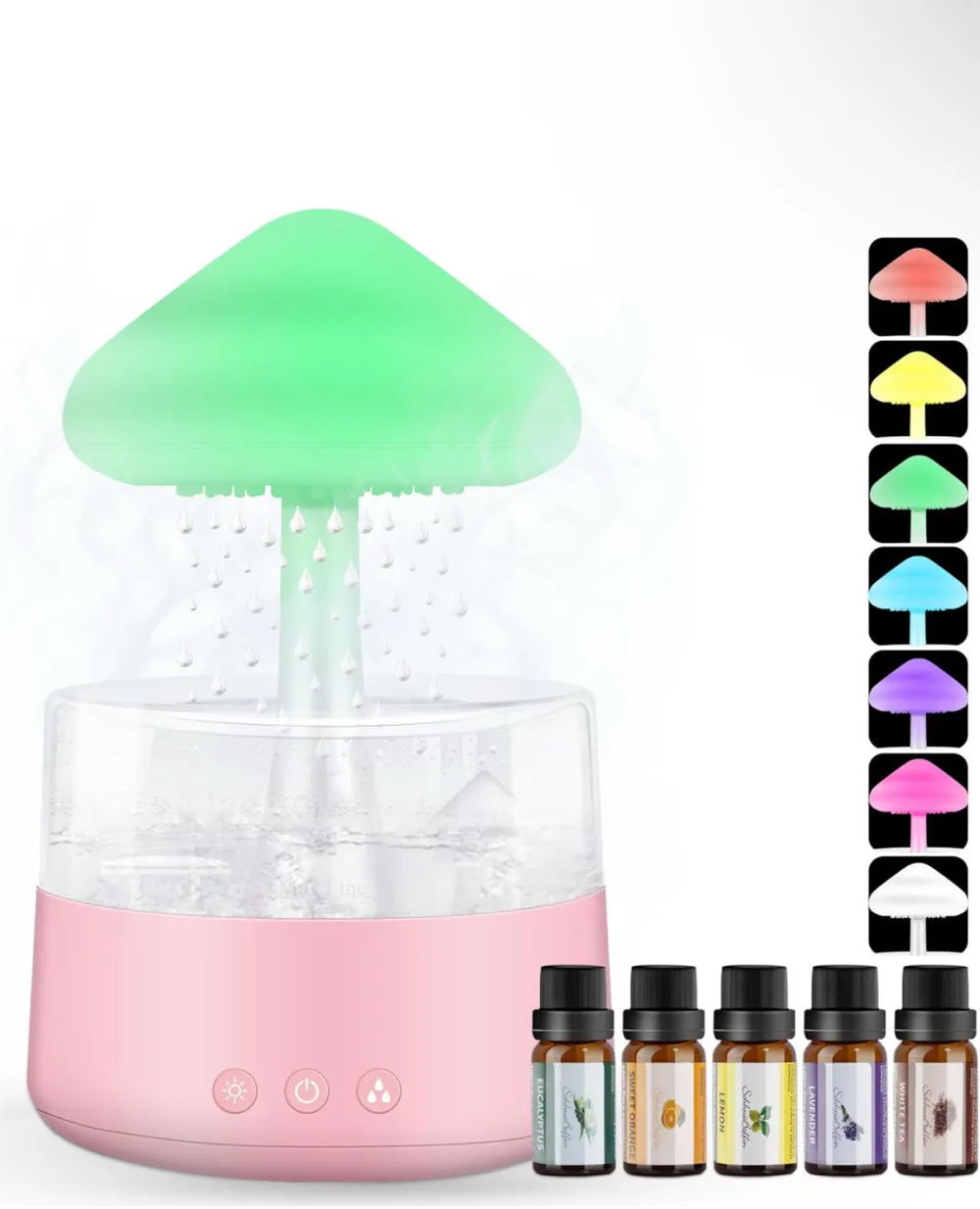 Mushroom Humidifier with 5 Essential Oils