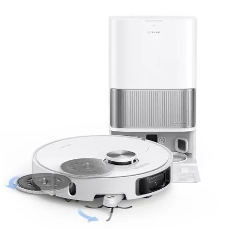 DREAME L40s Ultra Robot Vacuum and Mop, 19,000Pa Suction, Auto-Empty, Mop Self-Cleaning, 100% Detangling DuoBrush, Extending Mops and Side Brush, 1.57in Obstacle Clearing, App & Voice Control (White)