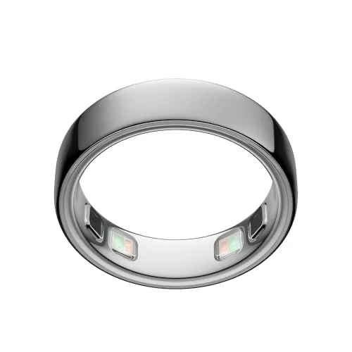 Oura Ring 5 - Silver - Size 10 - World’s Smallest Smart Ring - Sleep, Activity, Women’s Health, AI Advisor, 1 Week of Battery Life, Size Before You Buy, Android & iOS Compatible