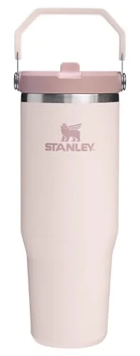 STANLEY IceFlow 2.0 Flip Straw Tumbler with Handle 30 oz | Twist On Lid and Flip Up Straw | Leak Resistant Water Bottle | Insulated Stainless Steel | BPA-Free | Rose Quartz 2.0