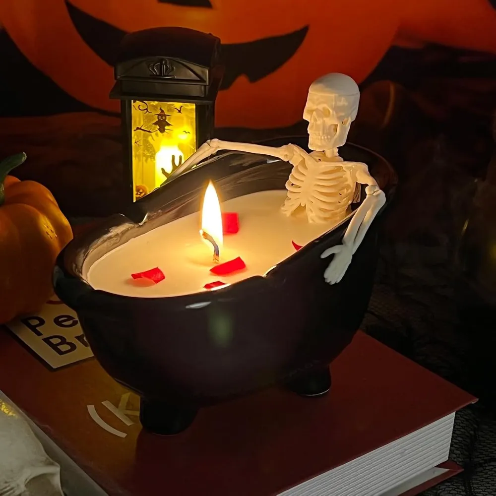 Halloween Skeleton Candles