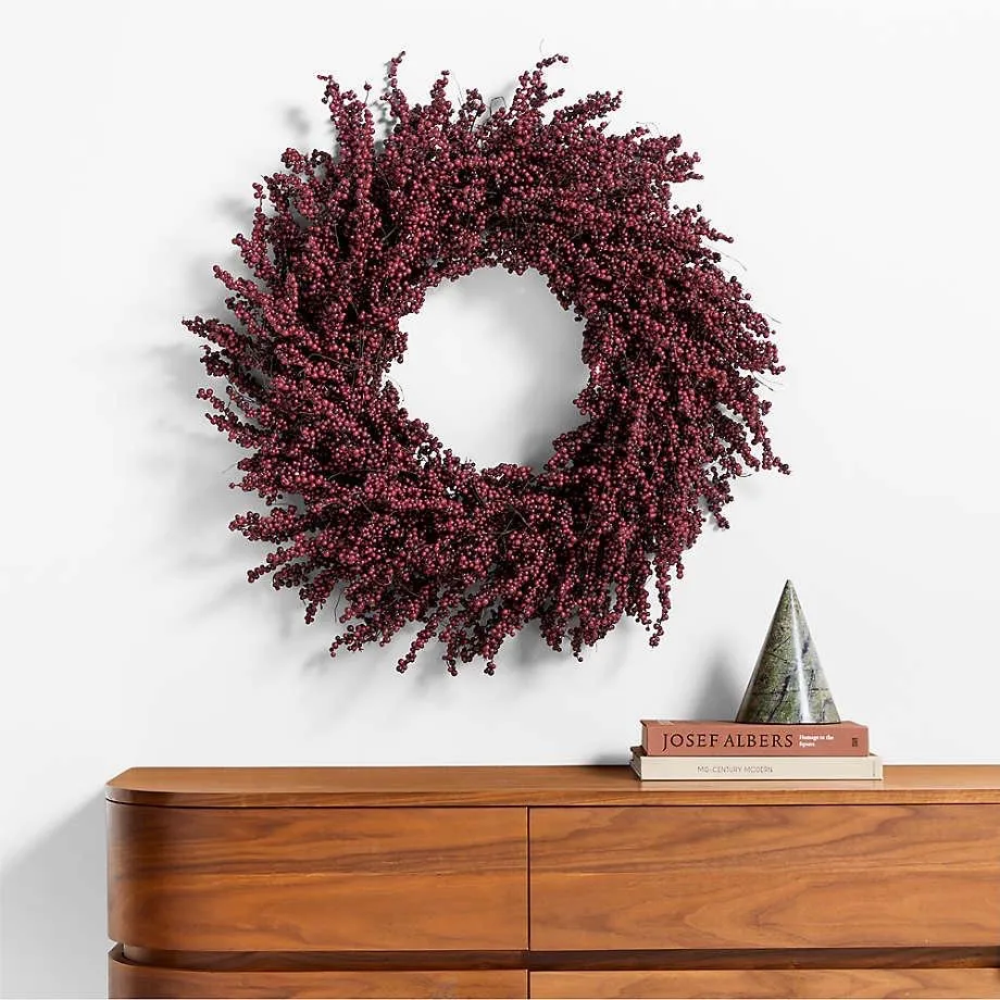 Faux Burgundy Mini Berry Wreath