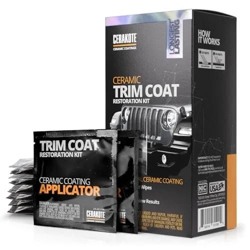 CERAKOTE Ceramic Trim Coat Kit - Quick Plastic Trim Restorer - Ceramic Coating Guaranteed Restoration to Last Over 200 Washes – A Ceramic Coating, Not a Dressing