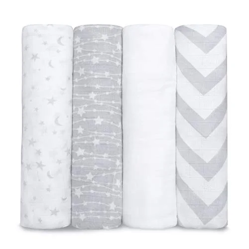 Muslin Swaddle Blankets (4-Pack)