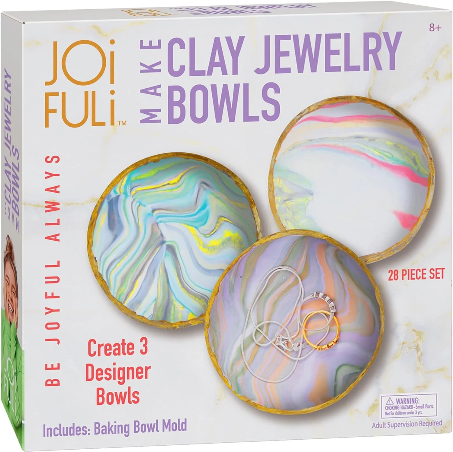 JOiFULi Make Your Own Clay Jewelry Bowls Kit