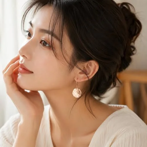 Gold Leaf Drop Earrings