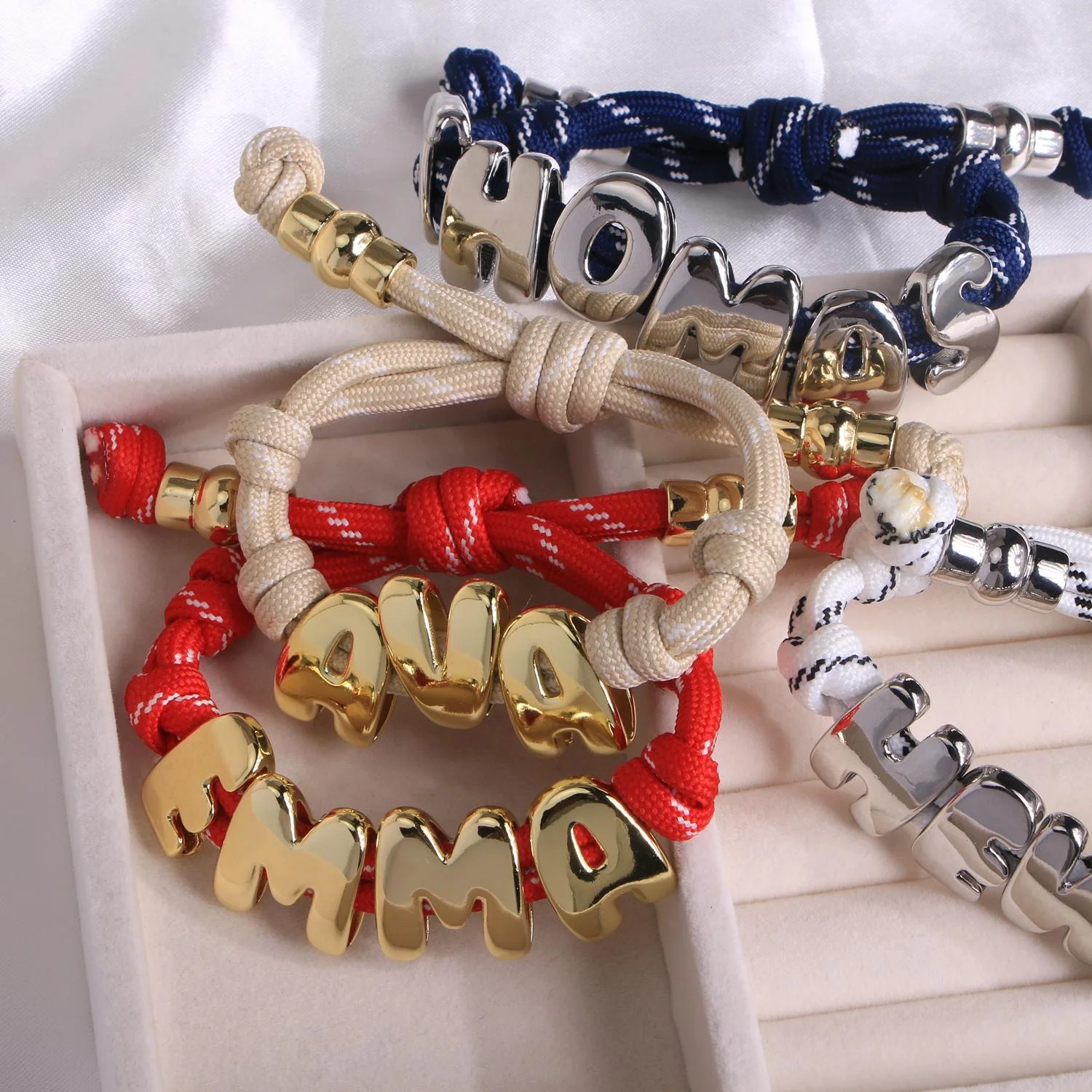 Custom Initial Name Bracelet (Etsy)