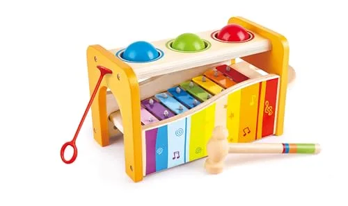 9. Hape Pound & Tap Bench with Slide Out Xylophone