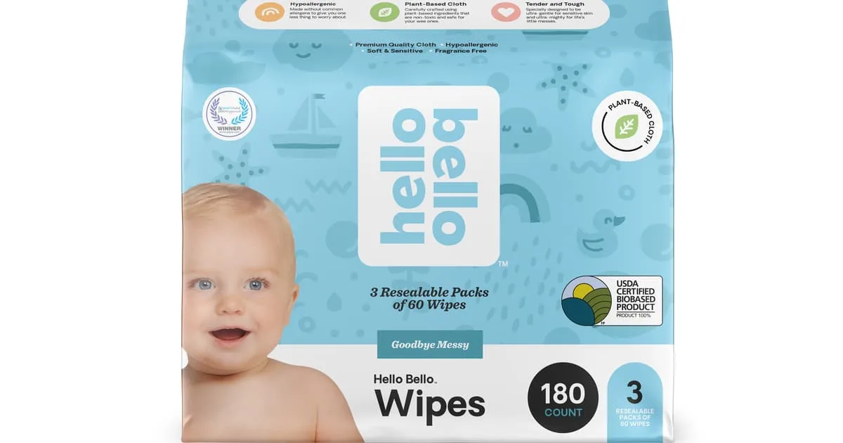 21. Hello Bello Sensitive Unscented Baby Wipes (Bulk Pack)