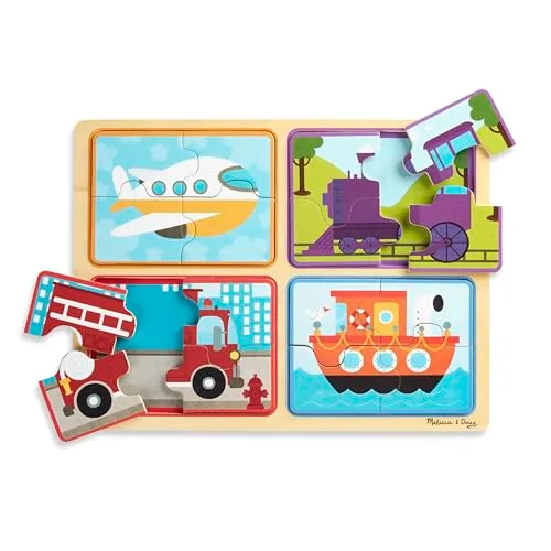 2. Melissa & Doug First Wooden Puzzles Set (6-Piece)