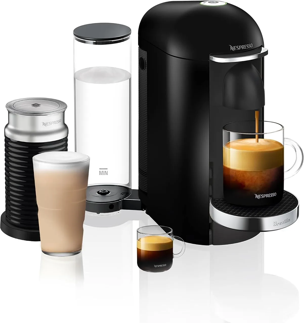 8. Nespresso Vertuo Plus Deluxe (with Aeroccino Frother)