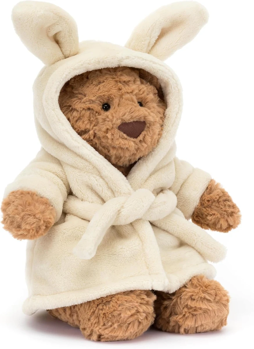 3. Jellycat Bartholomew Bear with Bathrobe