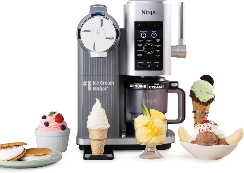 15. Ninja CREAMi Scoop & Swirl Soft Serve Ice Cream Machine