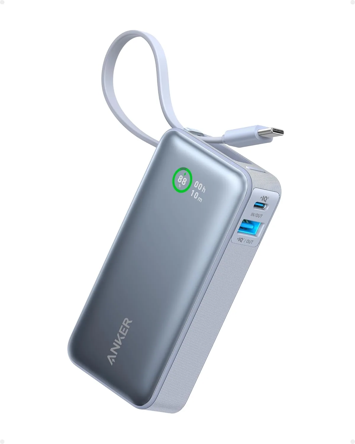16. Anker Nano Power Bank (10K, Built-In USB-C Cable)