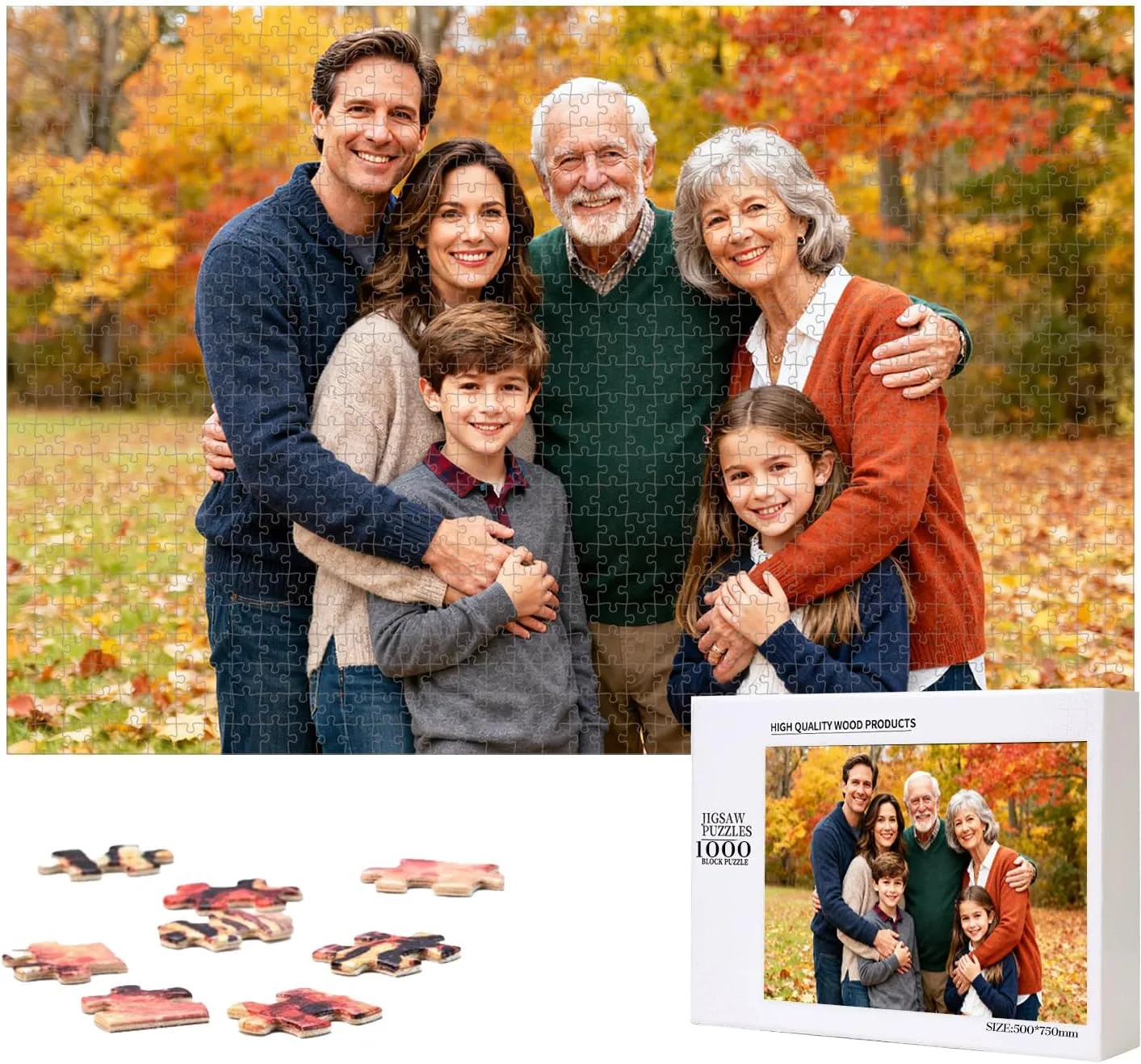 16. Custom Family Photo Jigsaw Puzzle