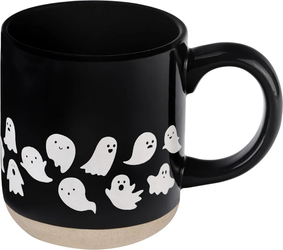 7. Sweet Water Decor White Ghosts Mug (14 oz)