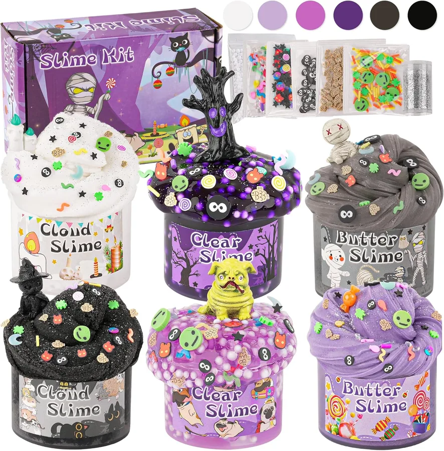 4. 6-Pack Halloween Slime Kit