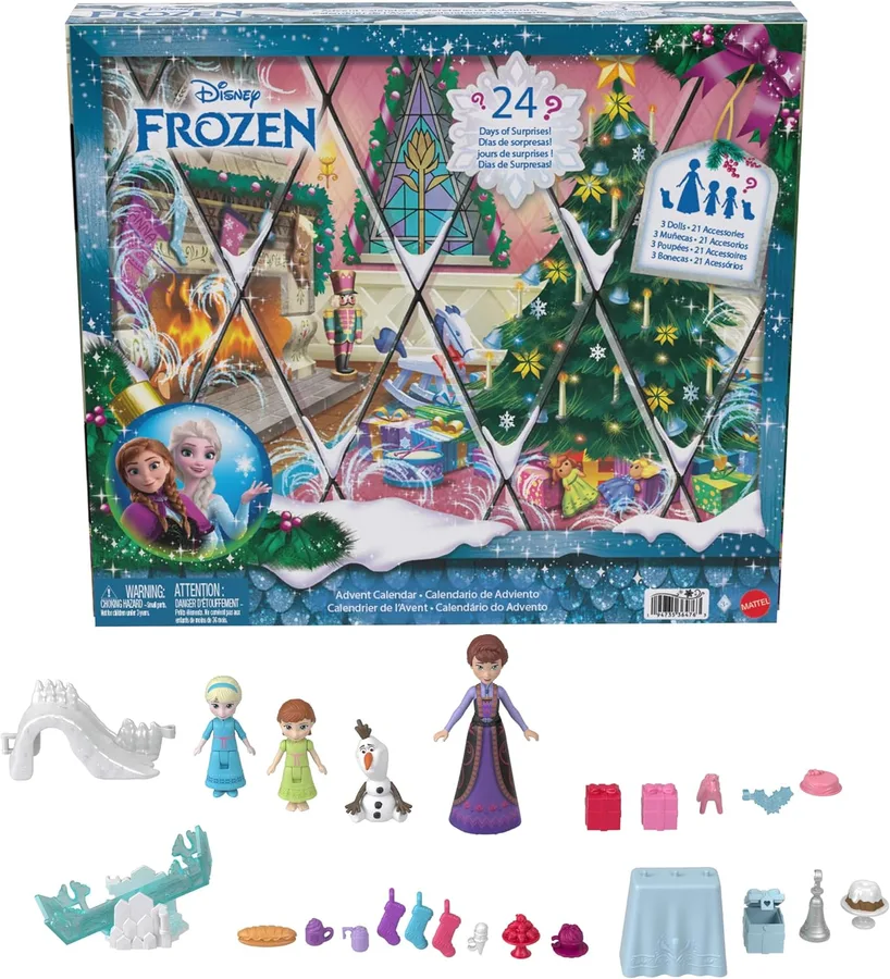 16. Mattel Disney Frozen Young Anna & Elsa Advent Calendar