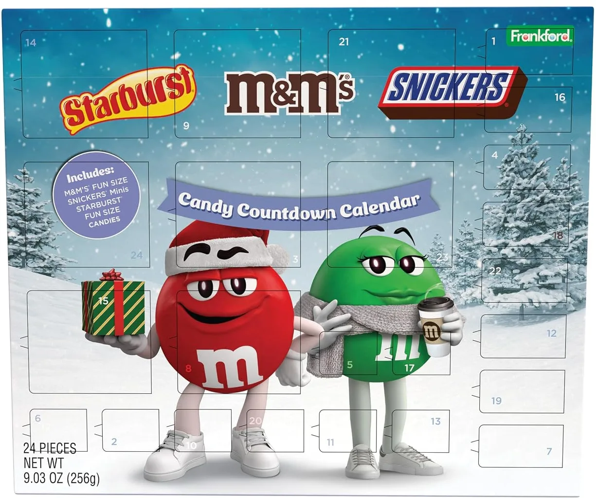 20. M&M's Countdown to Christmas Advent Calendar