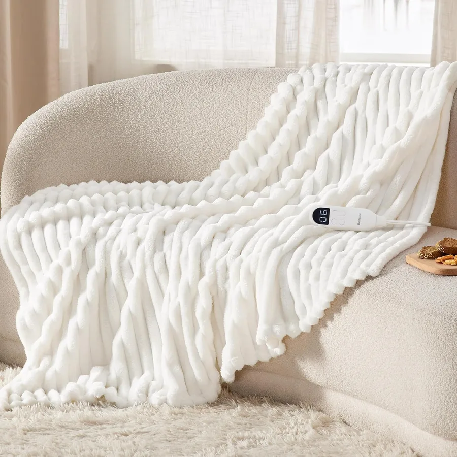 11. Bedsure Heated Blanket Electric Throw