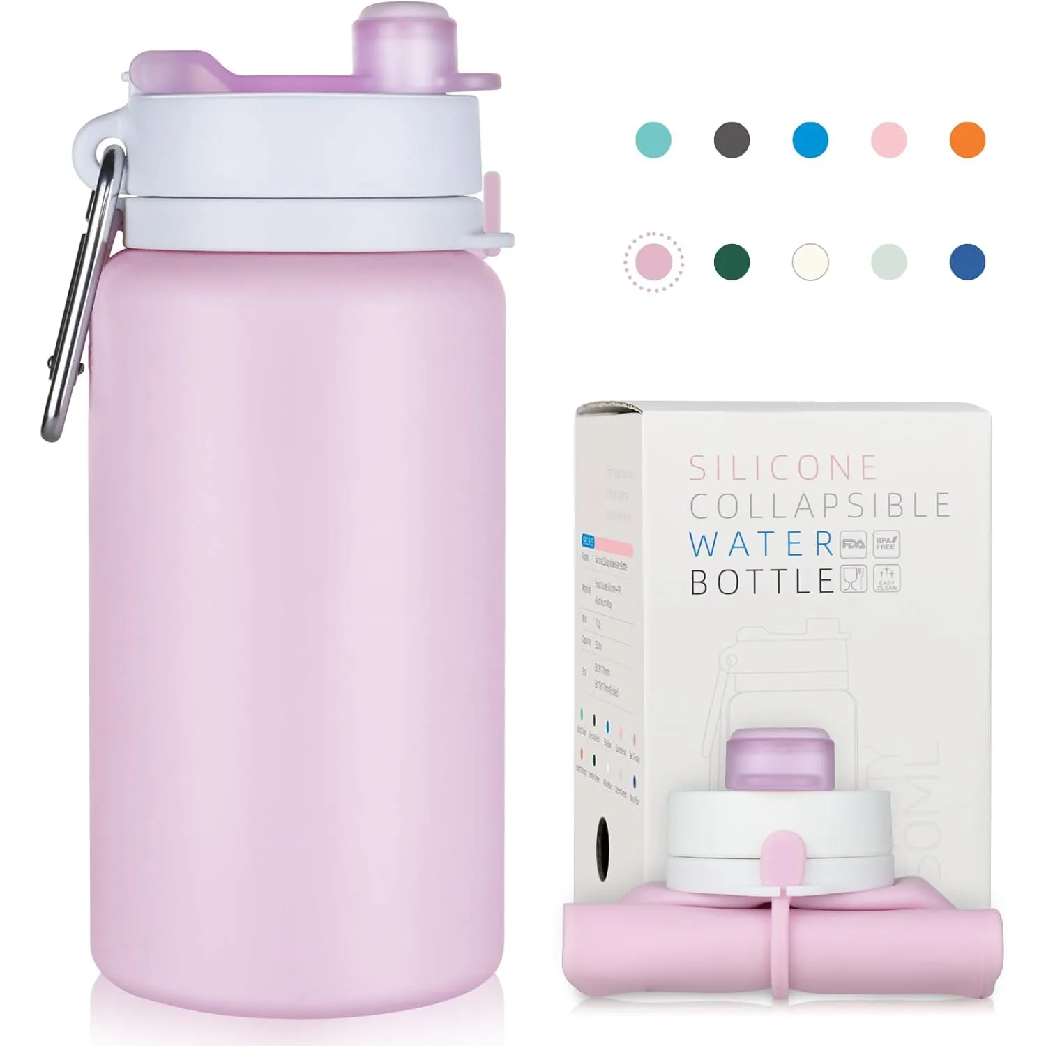 2. Nomader Collapsible Silicone Water Bottle